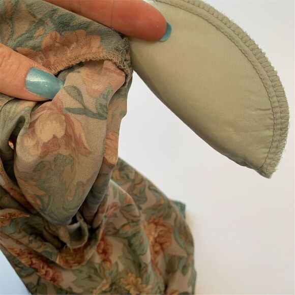 Talbots Women's Floral Silk Blouse Size 4 Multicolor Vintage Lightweight - Picture 5 of 6